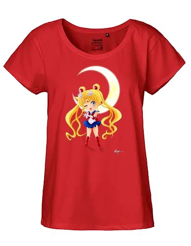 CHIBI MOON - sailor, moon, chibi, Magical Girl - Fairtrade Girl Shirt