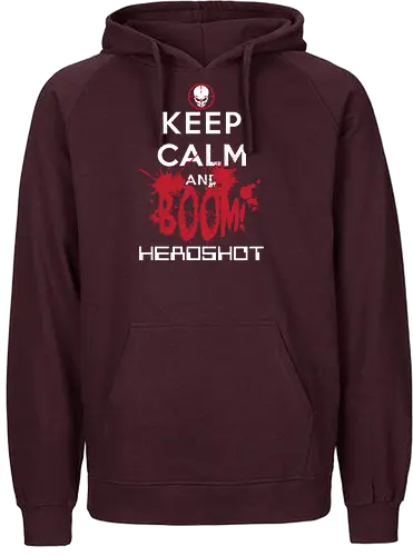KEEP CALM BOOM HEADSHOT! - keep calm, keep calm and carry on, boom, meme, headshot - Fairtrade Hoodie