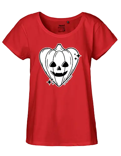 Halloween Pumpkin Heart - halloween, kürbis, pumpkin, love, herz - Fairtrade Girl Shirt