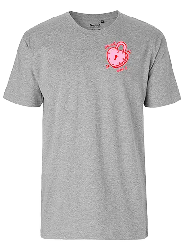 Unlock my Heart - lock, schloss, herz, heart - Fairtrade T-Shirt