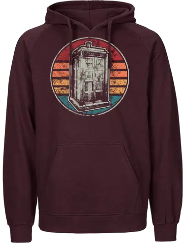 Vintage police box - tardis, timetravel, doctor, who, time machine - Fairtrade Hoodie