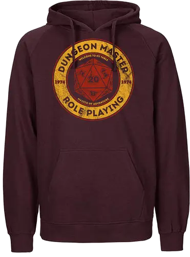 Dungeon Master - rpg, dungeon, dragons, pen & paper, pen, paper, dice, w20, 1974, vintage - Fairtrade Hoodie