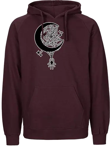 Goth Moon Spider - mond, spinne, spider, goth, dark - Fairtrade Hoodie