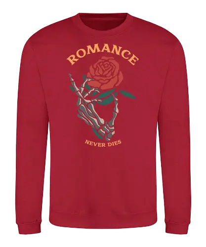 Romance never dies - Romance, love, skelett, skeleton, valentiConsole, dth - Sweatshirt