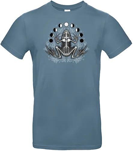 Botanical skeleton Frog - Frog, Frosch, witch, moon, moonphase - Standard T-Shirt