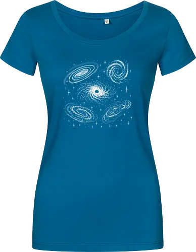 Galaxies - space, galaxy - Damen T-Shirt