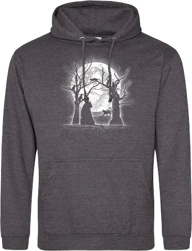 Moonlight Felines - Cats, trees, moon, Moonlight - Standard Hoodie