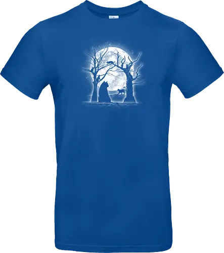 Moonlight Felines - Cats, trees, moon, Moonlight - Standard T-Shirt