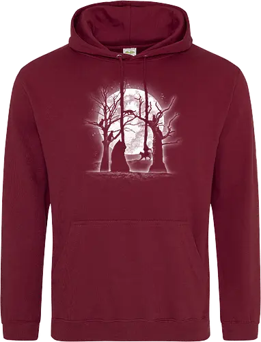 Moonlight Felines - Cats, trees, moon, Moonlight - Standard Hoodie