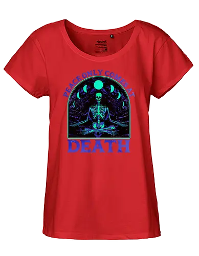 Peace comes only at death - frieden, tod, skeleton, skelett, death - Fairtrade Girl Shirt