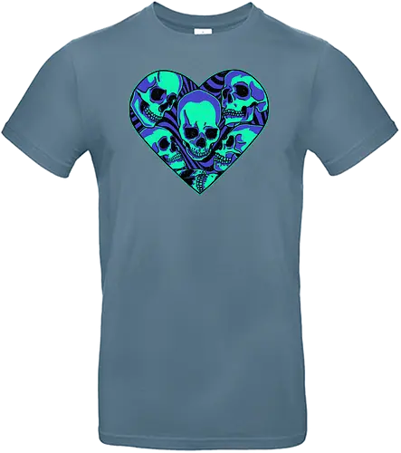 Neon Anatomical Love - skull, schädel, herz, skeleton, hrt - Standard T-Shirt