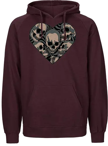 Anatomical Love - herz, skull, schädel, hrt - Fairtrade Hoodie