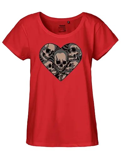 Anatomical Love - herz, skull, schädel, hrt - Fairtrade Girl Shirt
