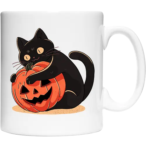 Pumpkin Embrace Cat