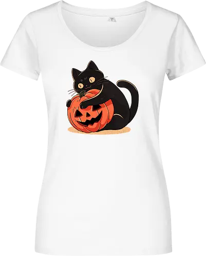 Pumpkin Embrace Cat