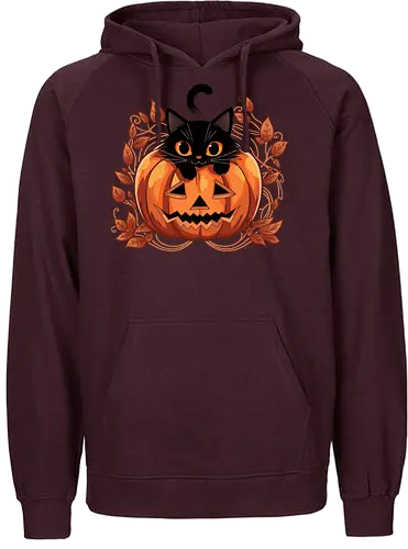 Pumpkin Paws - cat, kürbis, halloween, Trick or trt - Fairtrade Hoodie