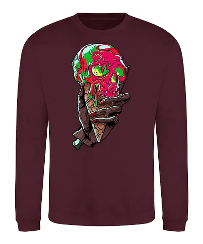 Skeletal Scoop - scoop, ice, eis, zombie, icecrm - Sweatshirt