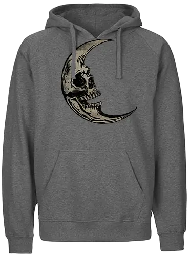 Lunar Remains - skull, schädel, mond, moon - Fairtrade Hoodie