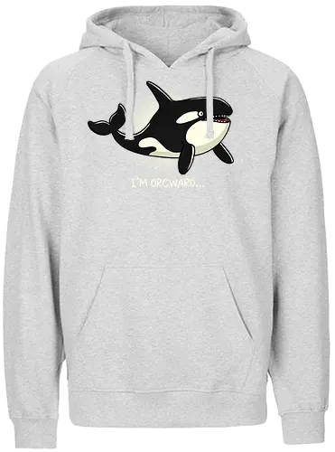 I'm Orcward Whale - orca, awkward, silly - Fairtrade Hoodie