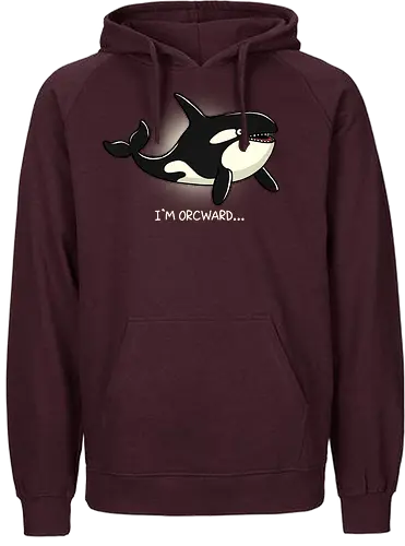 I'm Orcward Whale - orca, awkward, silly - Fairtrade Hoodie