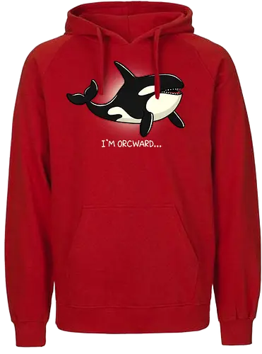 I'm Orcward Whale - orca, awkward, silly - Fairtrade Hoodie