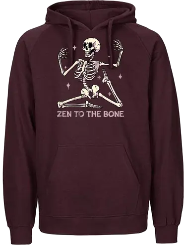Zen to the bone - zen, yoga, skeleton, skelett - Fairtrade Hoodie
