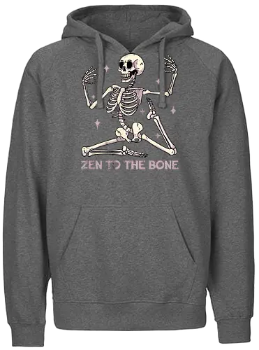 Zen to the bone - zen, yoga, skeleton, skelett - Fairtrade Hoodie