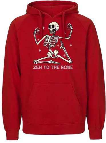 Zen to the bone - zen, yoga, skeleton, skelett - Fairtrade Hoodie