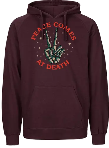 Peace at death - frieden, tod, peace, death - Fairtrade Hoodie