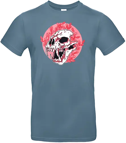 Undead Nature - skull, schädel, katze, tiger - Standard T-Shirt