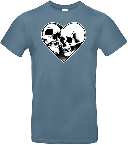 Lovers in death - Lovers, love, skull, skeleton, death - Standard T-Shirt