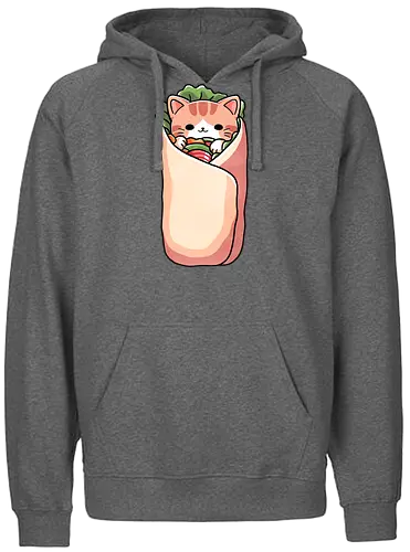 Purrito Cat Burrito - burrito, cat, katze, wrap - Fairtrade Hoodie