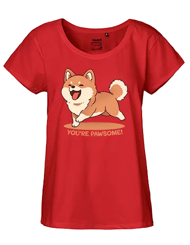 You're Pawsome - awesome, dog, shiba, hund, pun - Fairtrade Girl Shirt