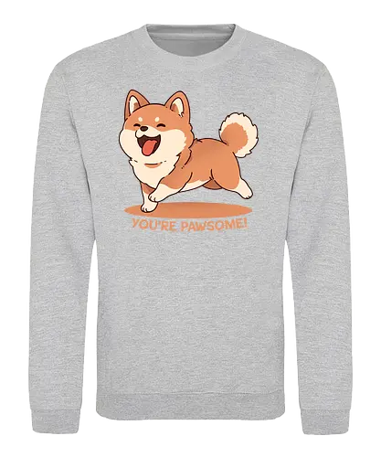 You're Pawsome - awesome, dog, shiba, hund, pun - Sweatshirt