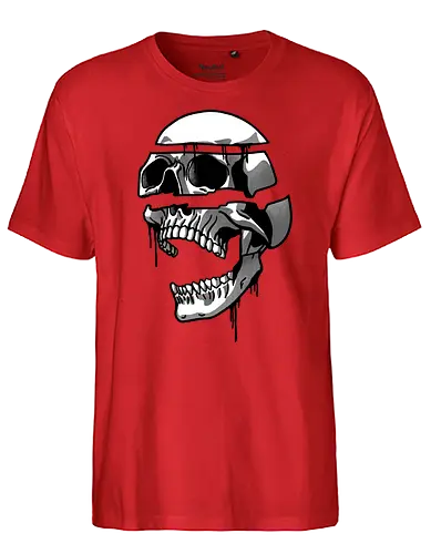 Falling apart - skull, schädel - Fairtrade T-Shirt