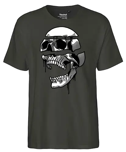 Falling apart - skull, schädel - Fairtrade T-Shirt
