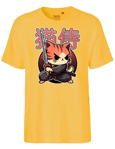 Samurai Kitty - samurai, kitty, cat - Fairtrade T-Shirt