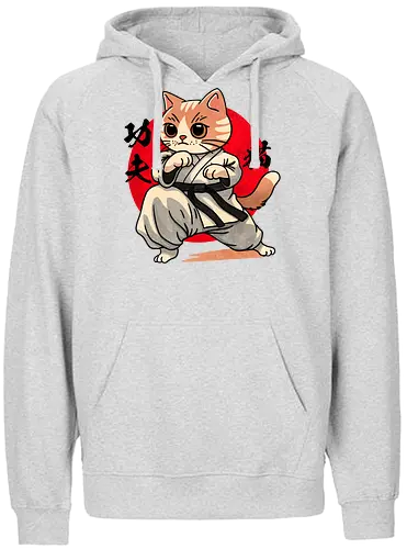 Kung fu cat - kung fu, cat, katze - Fairtrade Hoodie