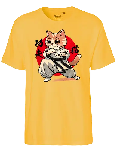 Kung fu cat - kung fu, cat, katze - Fairtrade T-Shirt