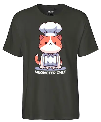 Meowster Chef - cat, katze, chef, Koch - Fairtrade T-Shirt