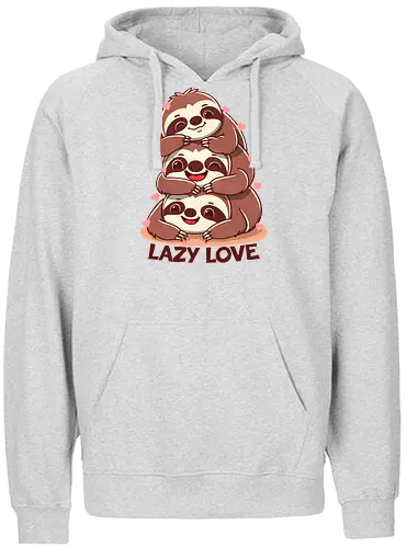 Lazy Love Sloths - lazy, faul, sloth, faultier - Fairtrade Hoodie