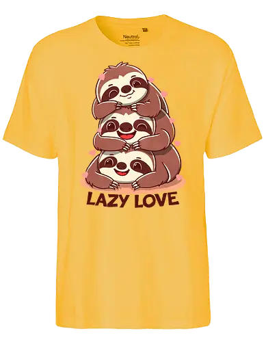 Lazy Love Sloths - lazy, faul, sloth, faultier - Fairtrade T-Shirt