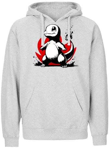 Sumi-e-Fire - pocket, monster, fire, starter, feuer - Fairtrade Hoodie