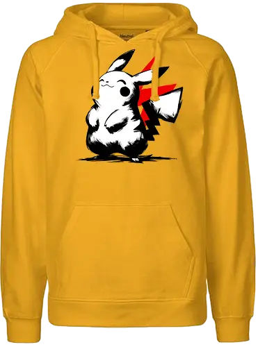 Thunder Sumi-e - pocket, monster, electric, mouse - Fairtrade Hoodie
