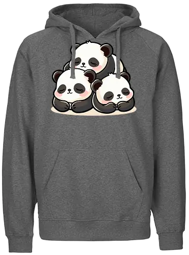 Panda Pals - panda, cute - Fairtrade Hoodie
