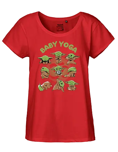 Baby Yoga - space opera, alien, bounty hunter - Fairtrade Girl Shirt