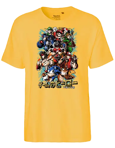 Nostalgic Heroes - retro, nostalgia, Video games, gaming - Fairtrade T-Shirt