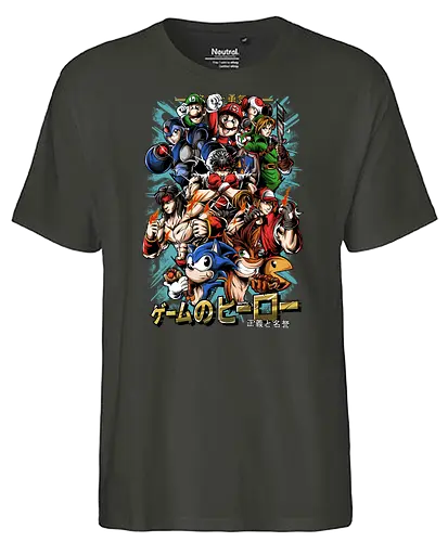 Nostalgic Heroes - retro, nostalgia, Video games, gaming - Fairtrade T-Shirt
