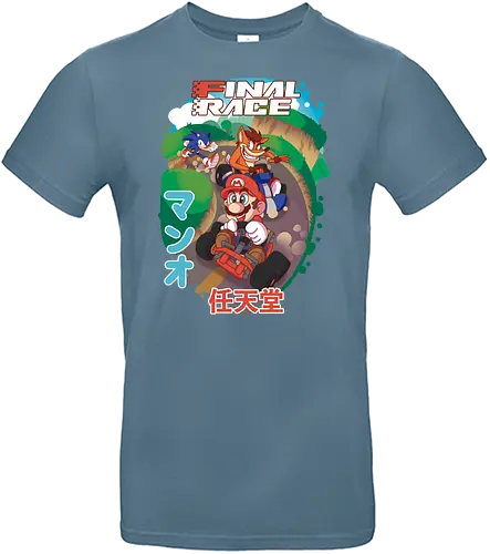 Final Race - racing, mario, hedgehog, bandicoot, gaming - Standard T-Shirt
