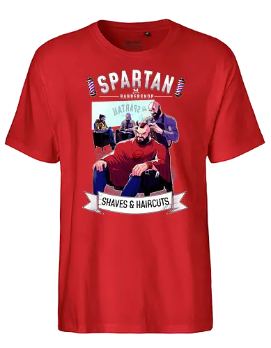 barber shop - spartaner, god, war, kratos - Fairtrade T-Shirt